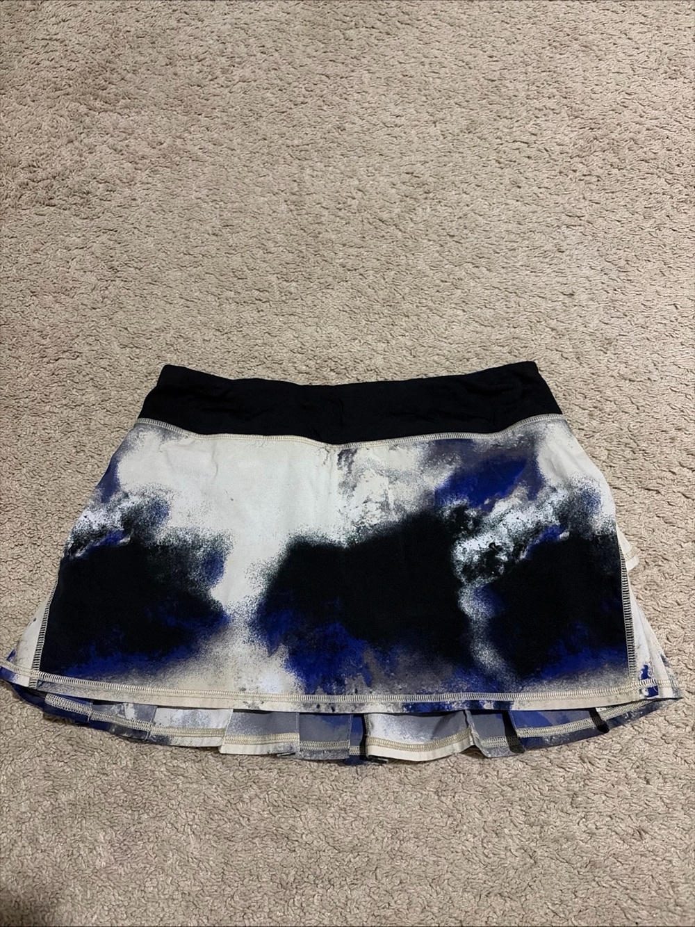 Vintage Lululemon Milky Way Galaxy Blue Black Pace Setter Skirt Size 6